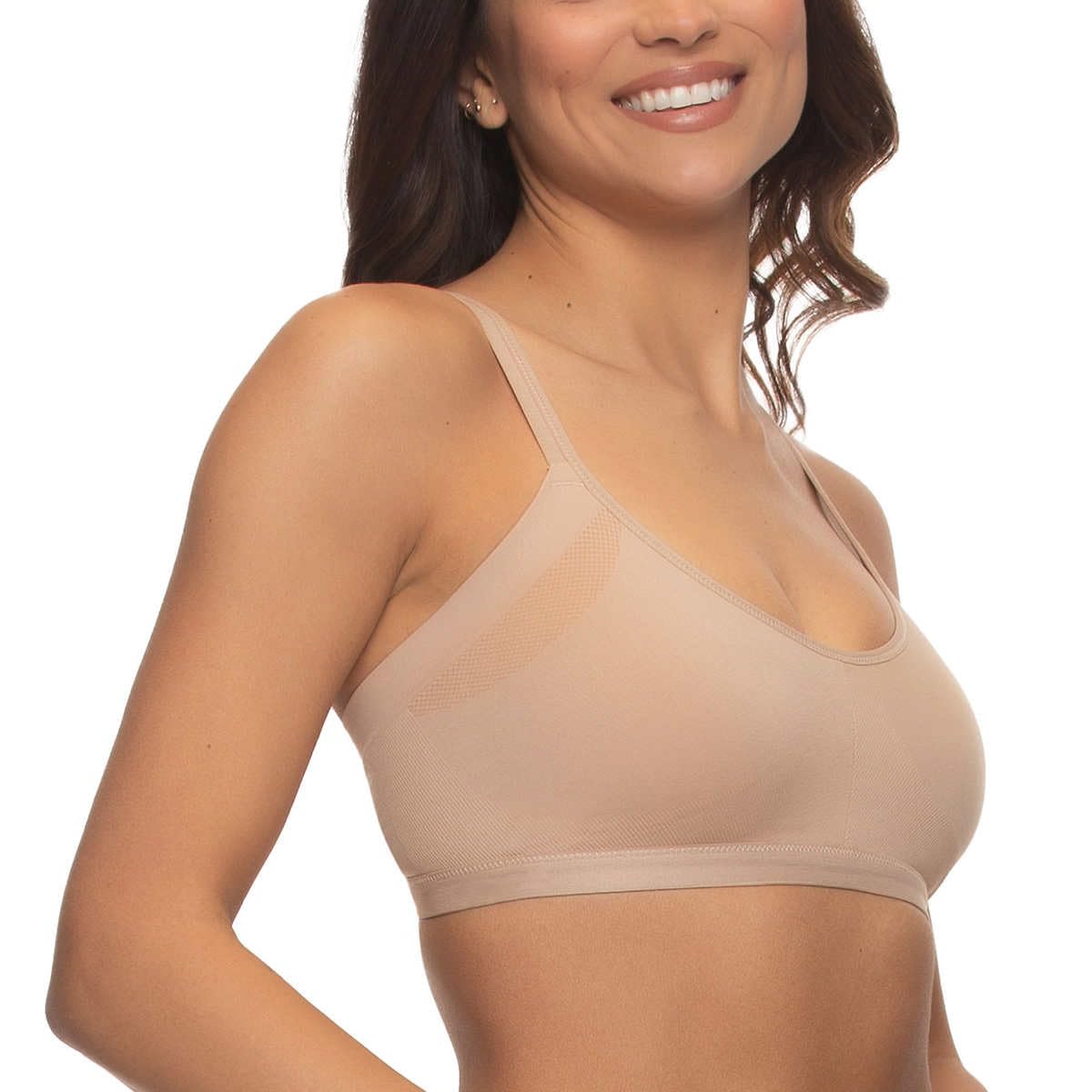 Felina Ladies' Side Smoothing Bra, 2-Pack (US, Alpha, X-Large, Regular, Regular, BlackNude)